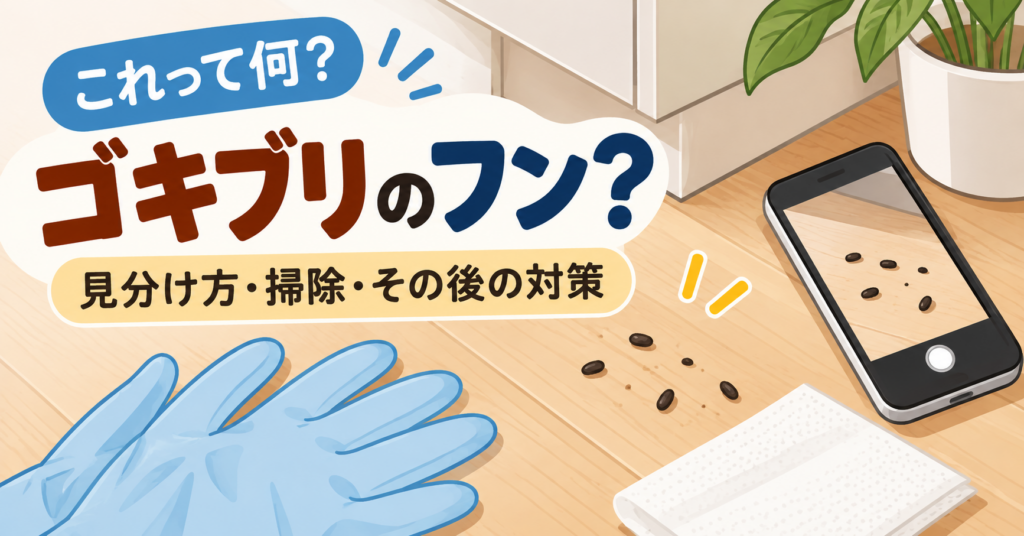 ゴキブリのフンを見つけたら要注意！病気のリスクと安全な処理方法