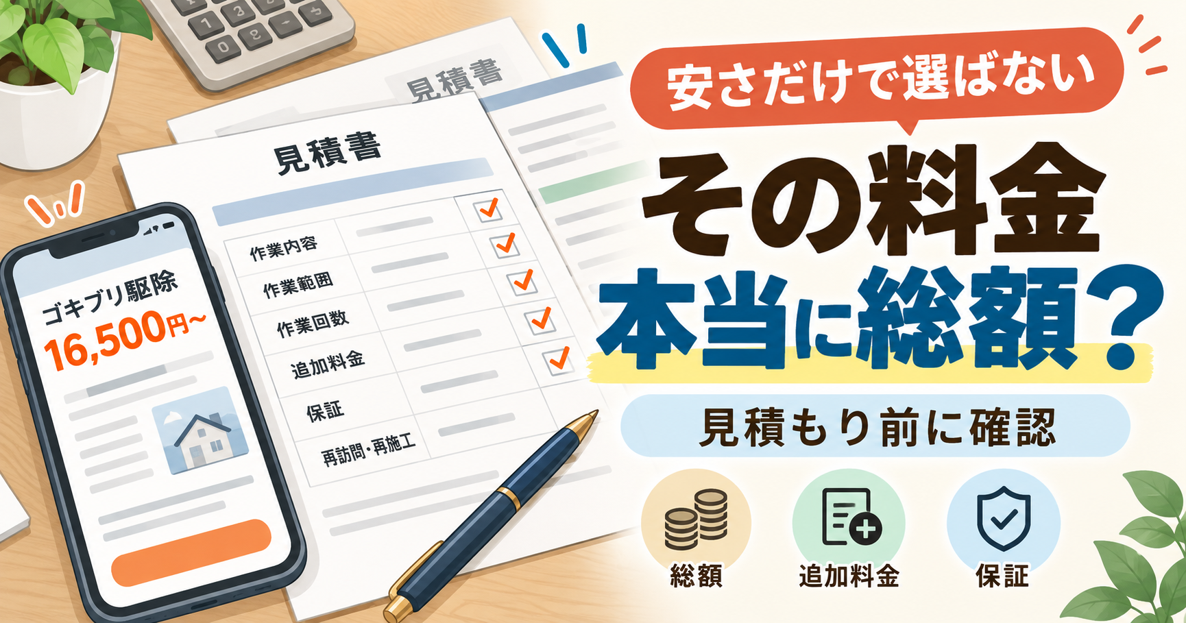 ゴキブリ駆除業者おすすめ比較｜料金相場・保証・高額請求を避ける選び方