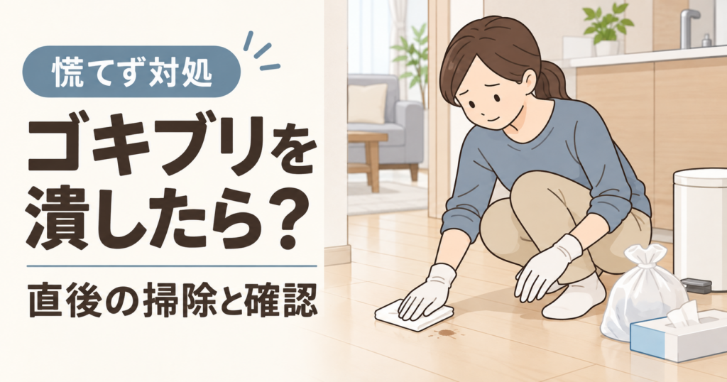 ゴキブリを潰したらどうする？直後の掃除と卵・菌への対処