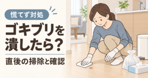 ゴキブリを潰したらどうする？直後の掃除と卵・菌への対処