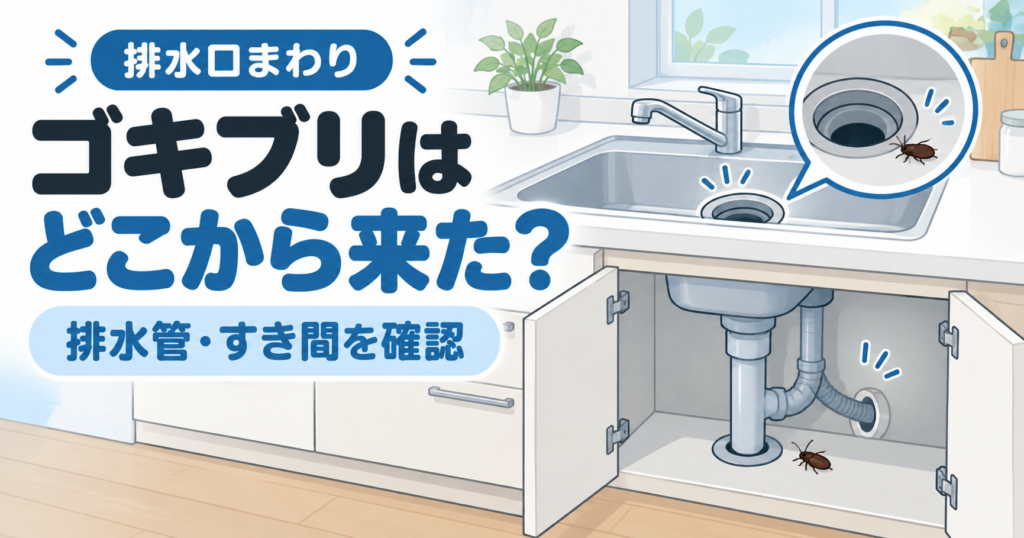 排水溝のゴキブリにパイプユニッシュは効く？3つの注意点と侵入防止策