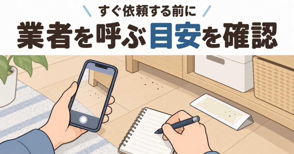 ゴキブリで業者を呼ぶべきサインは？1匹だけ見つけた時の判断と相談前の確認