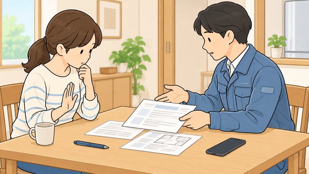 極端に安い広告や契約を急かす説明に注意する