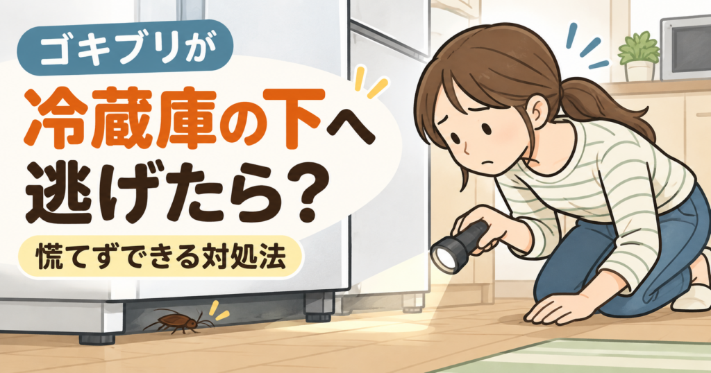 ゴキブリが冷蔵庫の下に逃げたら？動かす前の安全な対処法