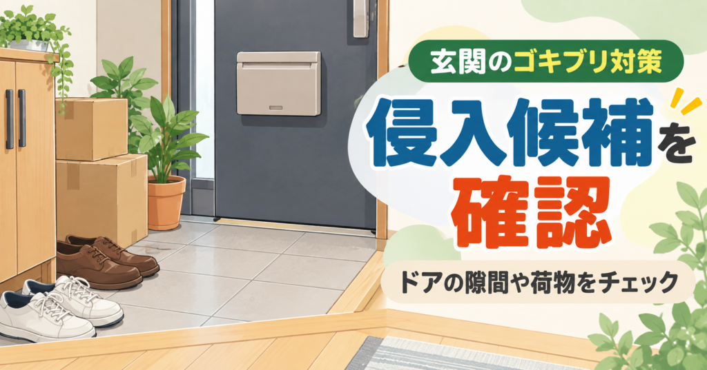 ゴキブリが玄関から入ったら？今すぐの対処と再侵入を防ぐ確認ポイント